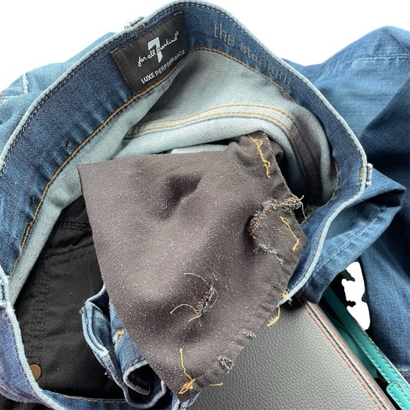 7 For All Mankind Luxe Performance ‘the straight’ Denim Jeans Men’s Size 30 - Picture 9 of 13